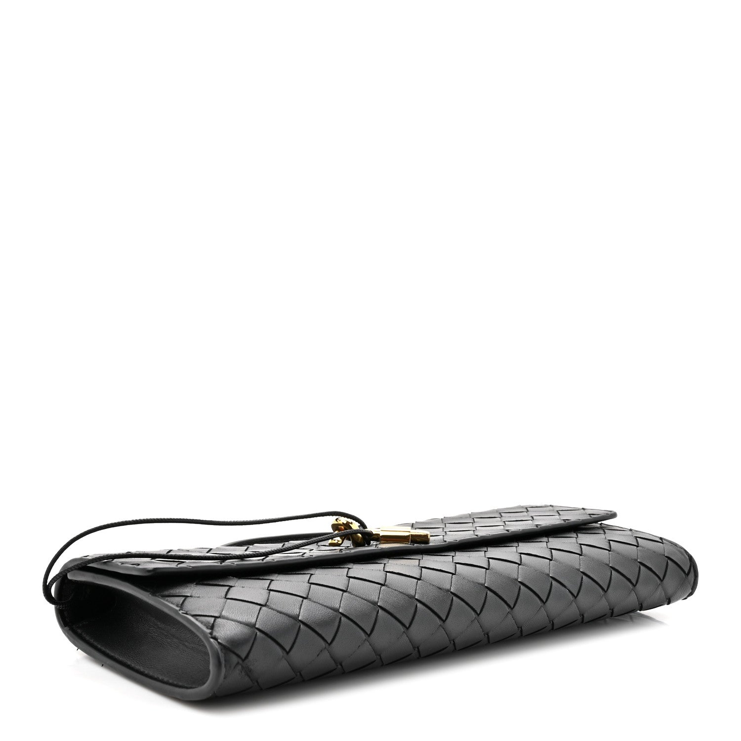 Bottega Veneta Nappa Intrecciato Long Andiamo Top Handle Clutch Black 4 of 9