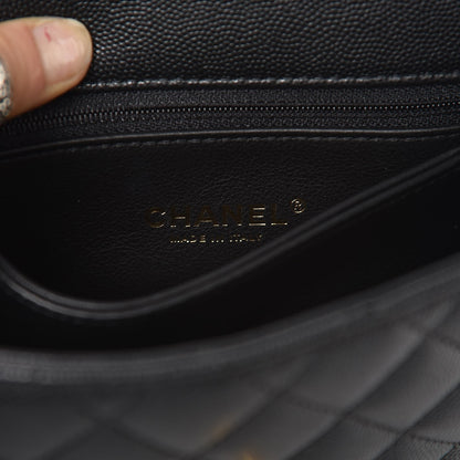 Chanel Caviar Lizard Quilted Mini Coco Handle Flap Black 10 of 10