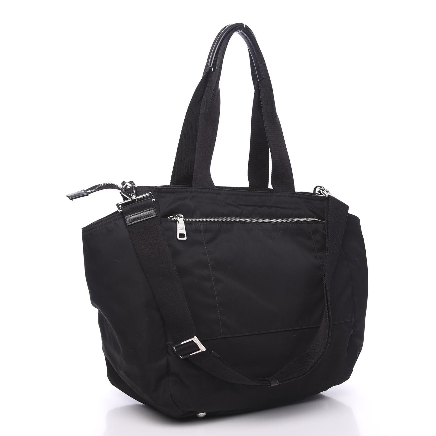 Tessuto Nylon Vela Diaper Bag Black