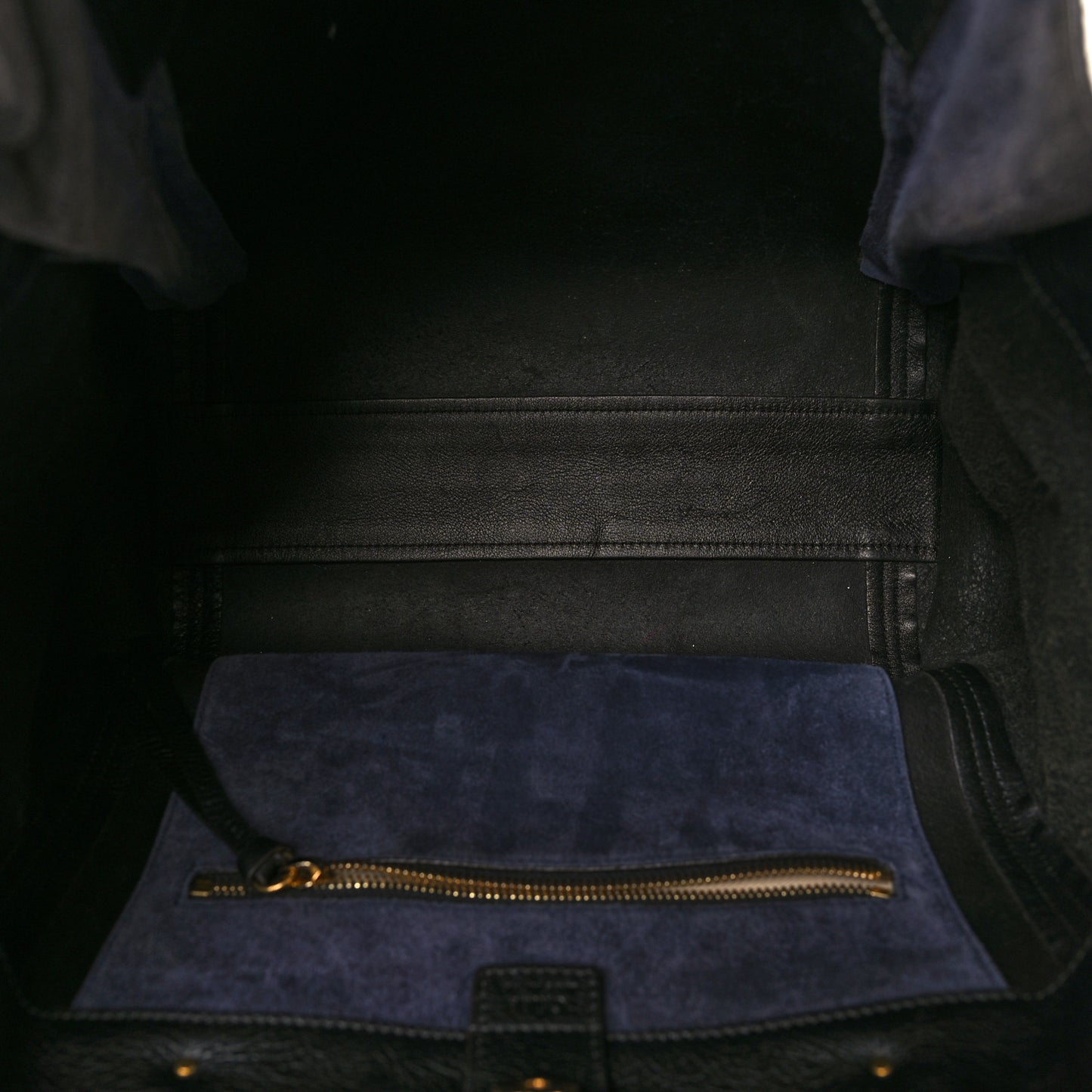 Smooth Calfskin Medium Milo Shopping Tote Black