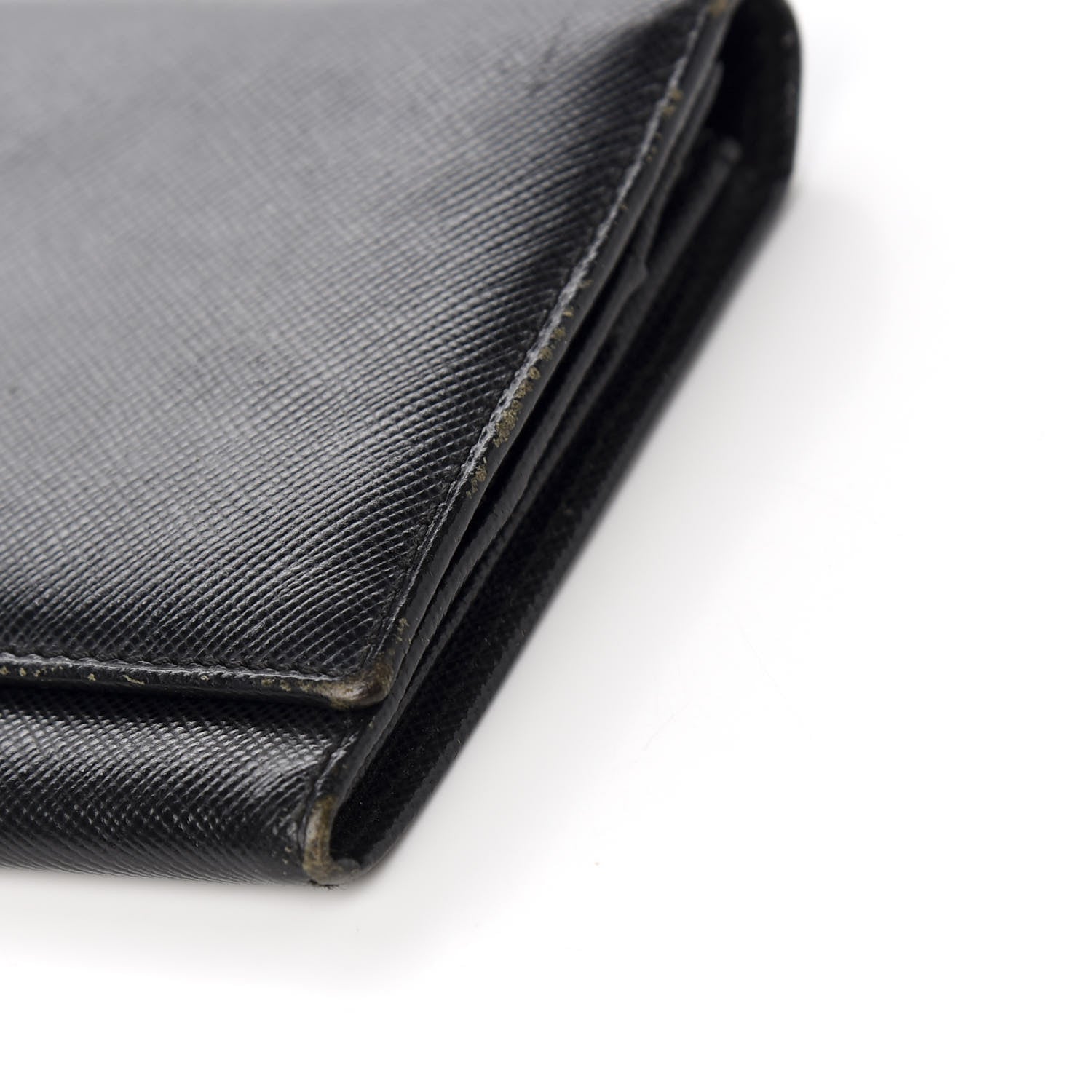 Prada Saffiano Continental Flap Wallet Black 8 of 10