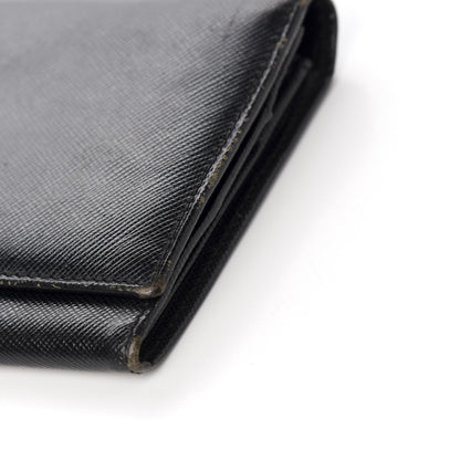 Prada Saffiano Continental Flap Wallet Black 8 of 10