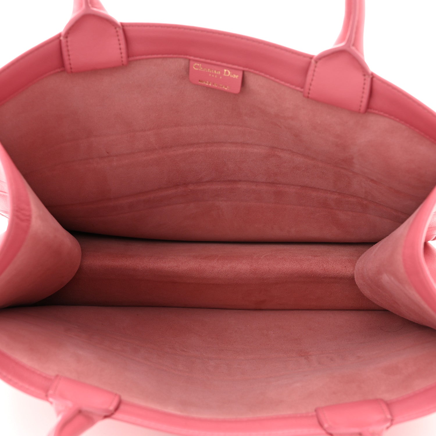 Christian Dior Calfskin Embossed Medium Book Tote Pink 5 of 10