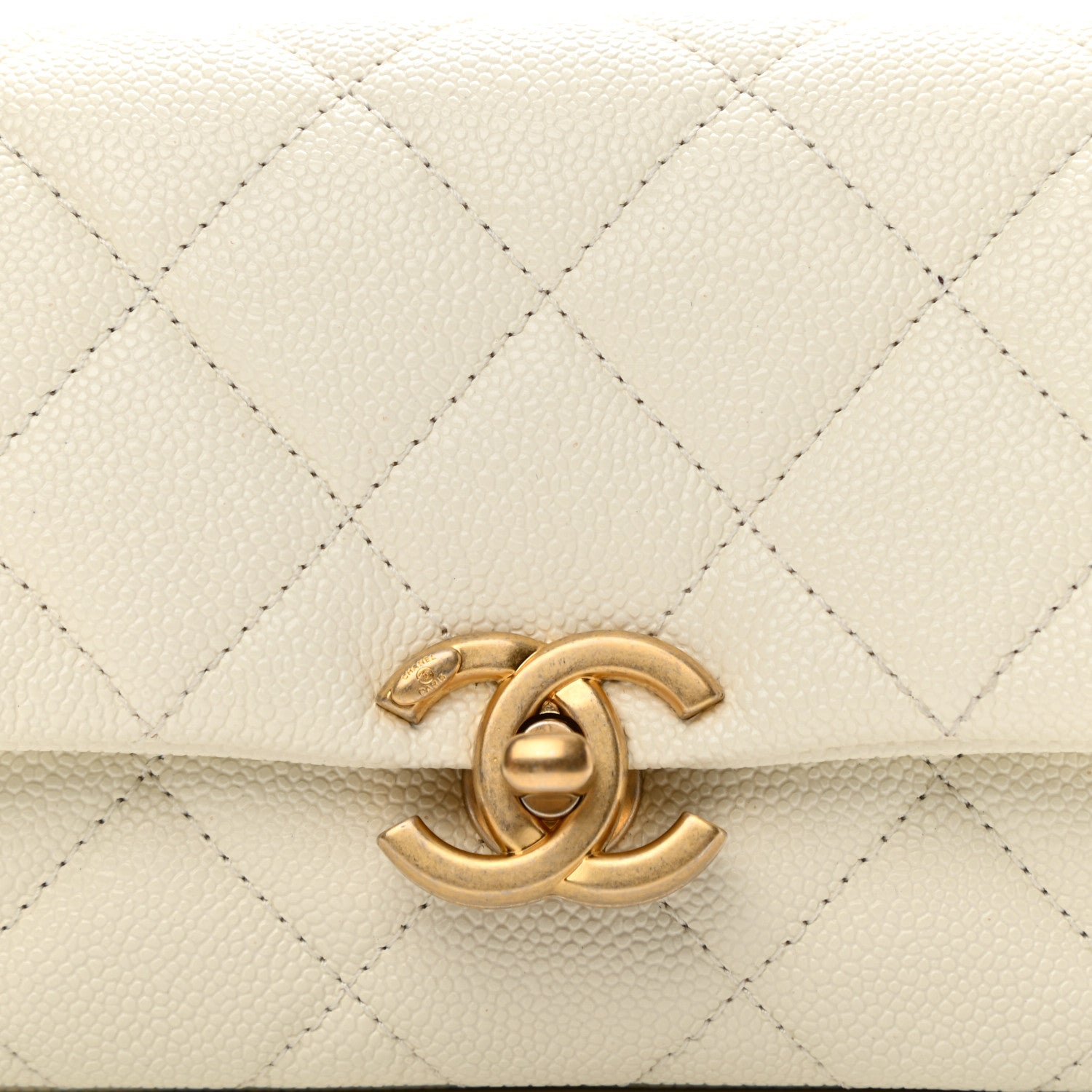 Chanel Caviar Quilted Chain Melody Waist Belt Bag White 8 of 11