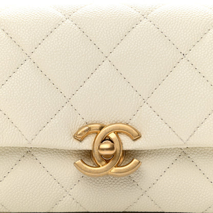 Chanel Caviar Quilted Chain Melody Waist Belt Bag White 8 of 11