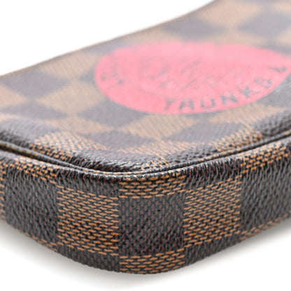 Louis Vuitton Damier Ebene Complice Trunks and Bags Mini Pochette Accessories Red 7 of 8