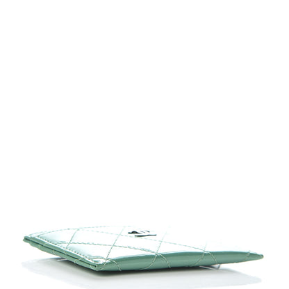 Chanel Patent Quilted Card Holder Green 4 of 9