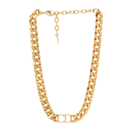 Christian Dior Metal Danseuse Etoile Chain Choker Necklace Gold 3 of 9
