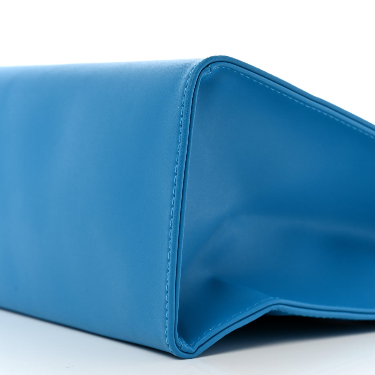 Vegan Leather Medium Shopping Bag Cyan