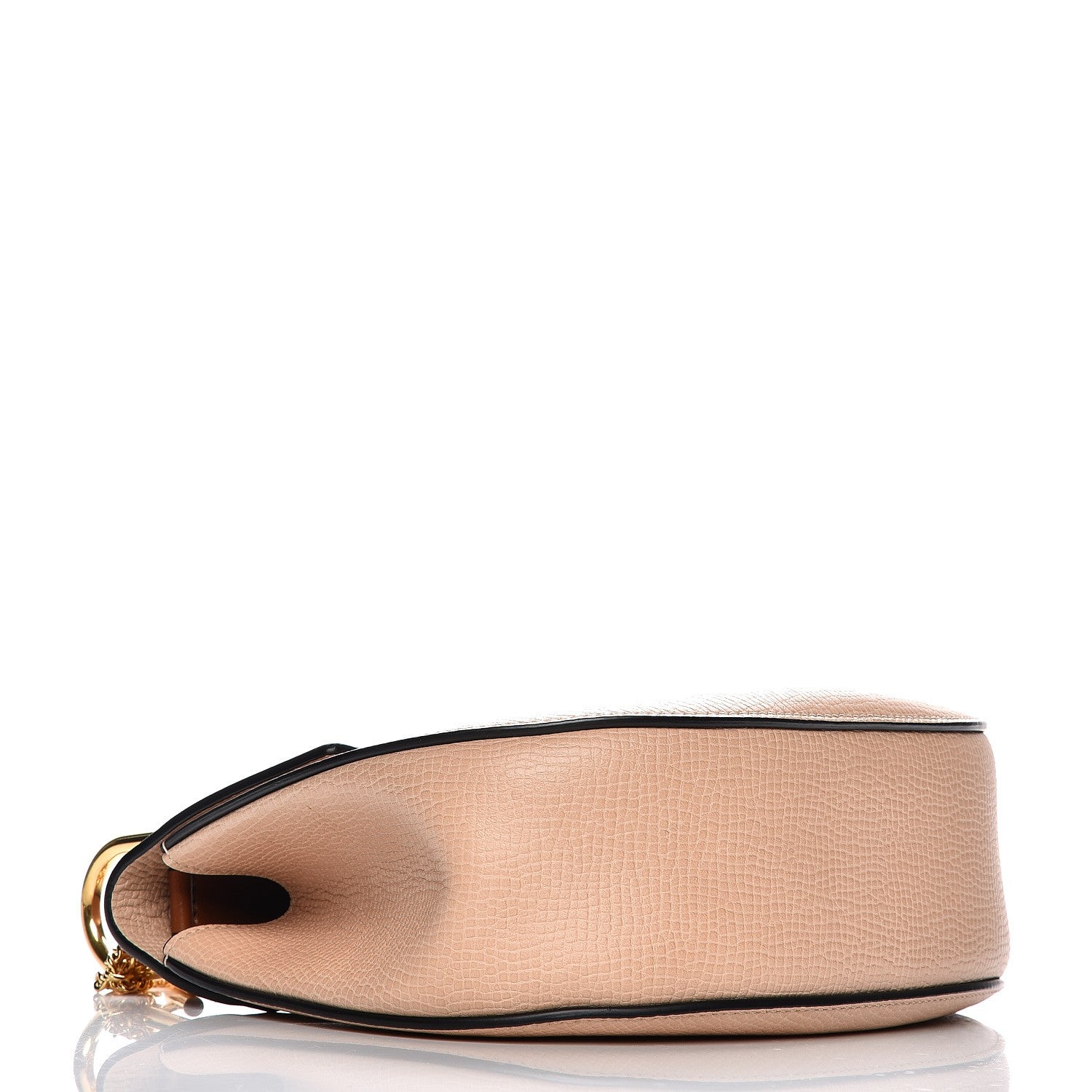 Chloe Grained Calfskin Lambskin Drew Shoulder Bag Powder Beige Caramel 4 of 6
