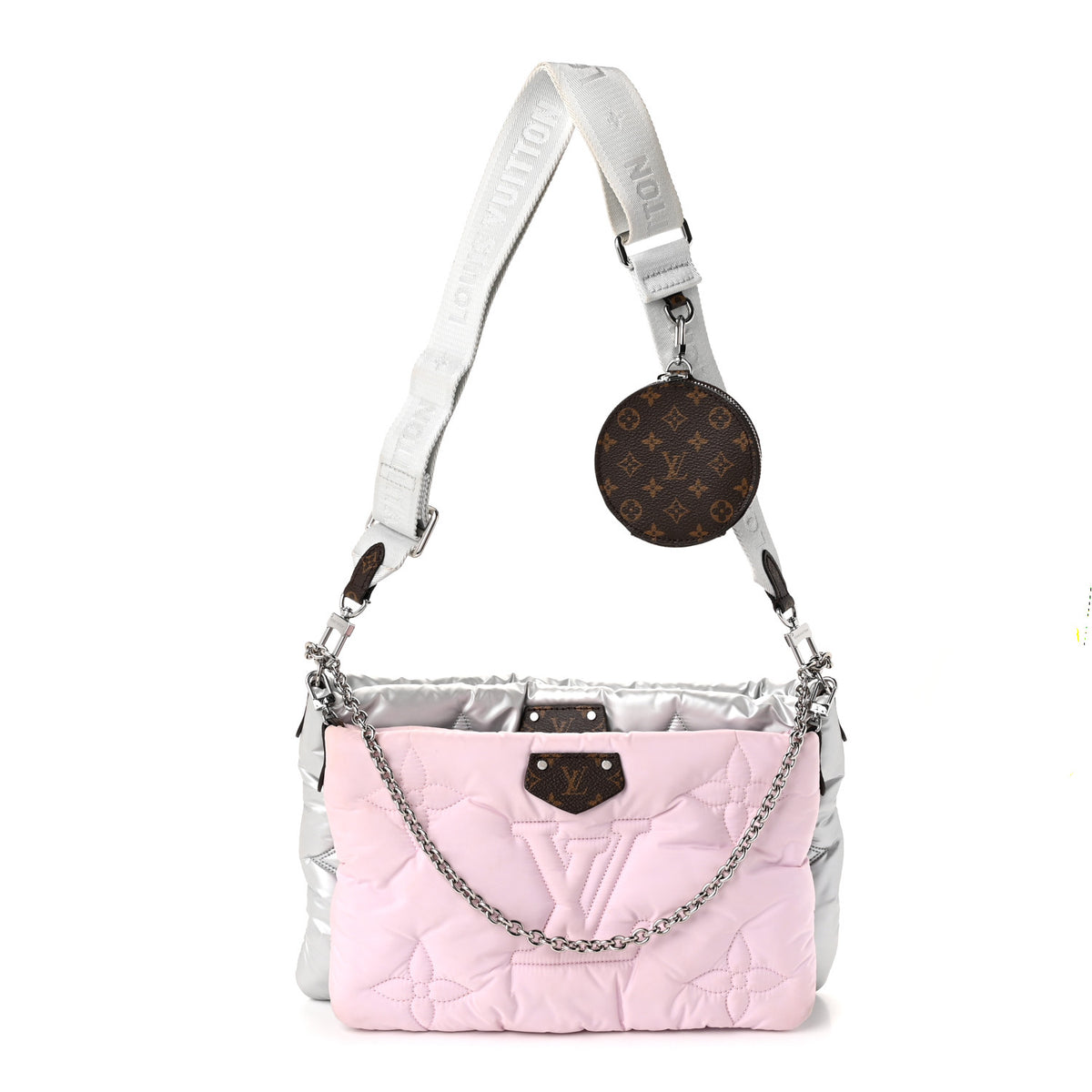 Louis Vuitton Econyl Monogram Pillow Maxi Multi Pochette Accessories Silver Pale Pink 1 of 10