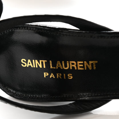 Saint Laurent Pony Hair Leopard Print Tribute 105 Platform Sandals 37.5 Naturale 6 of 7