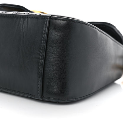 Gucci Calfskin Matelasse Mini GG Marmont Top Handle Shoulder Bag Black 11 of 15