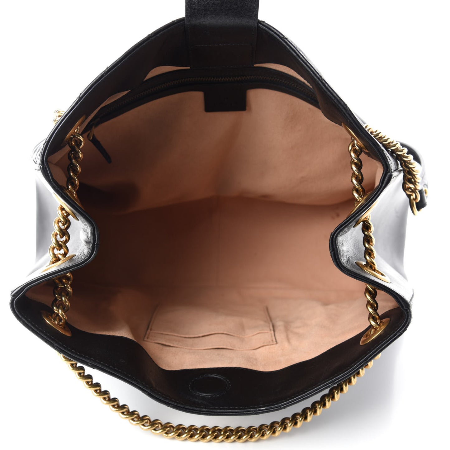 Calfskin Matelasse Medium GG Marmont Shoulder Tote Bag Black