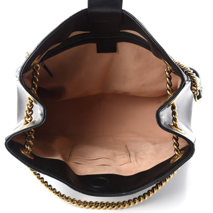 Gucci Calfskin Matelasse Medium GG Marmont Shoulder Tote Bag Black 5 of 12
