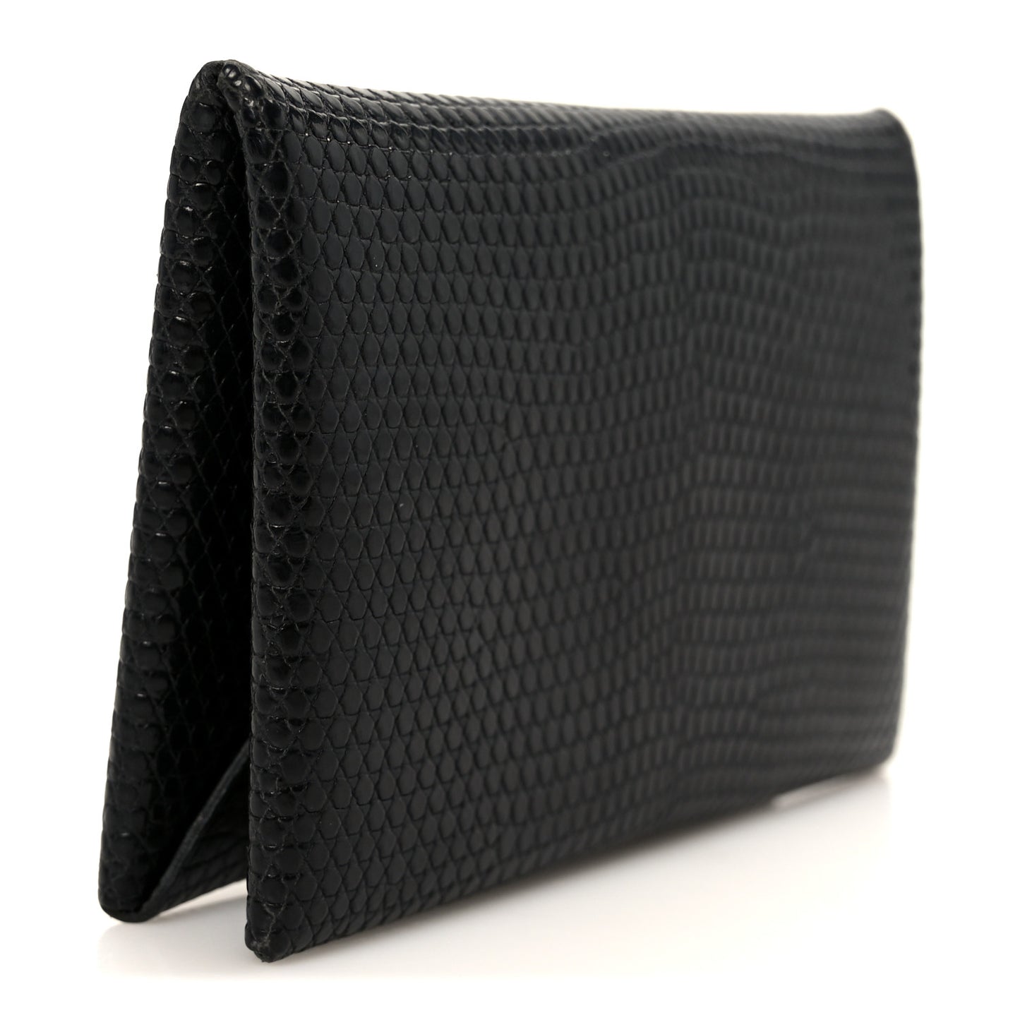 Lizard Calvi Card Case Black
