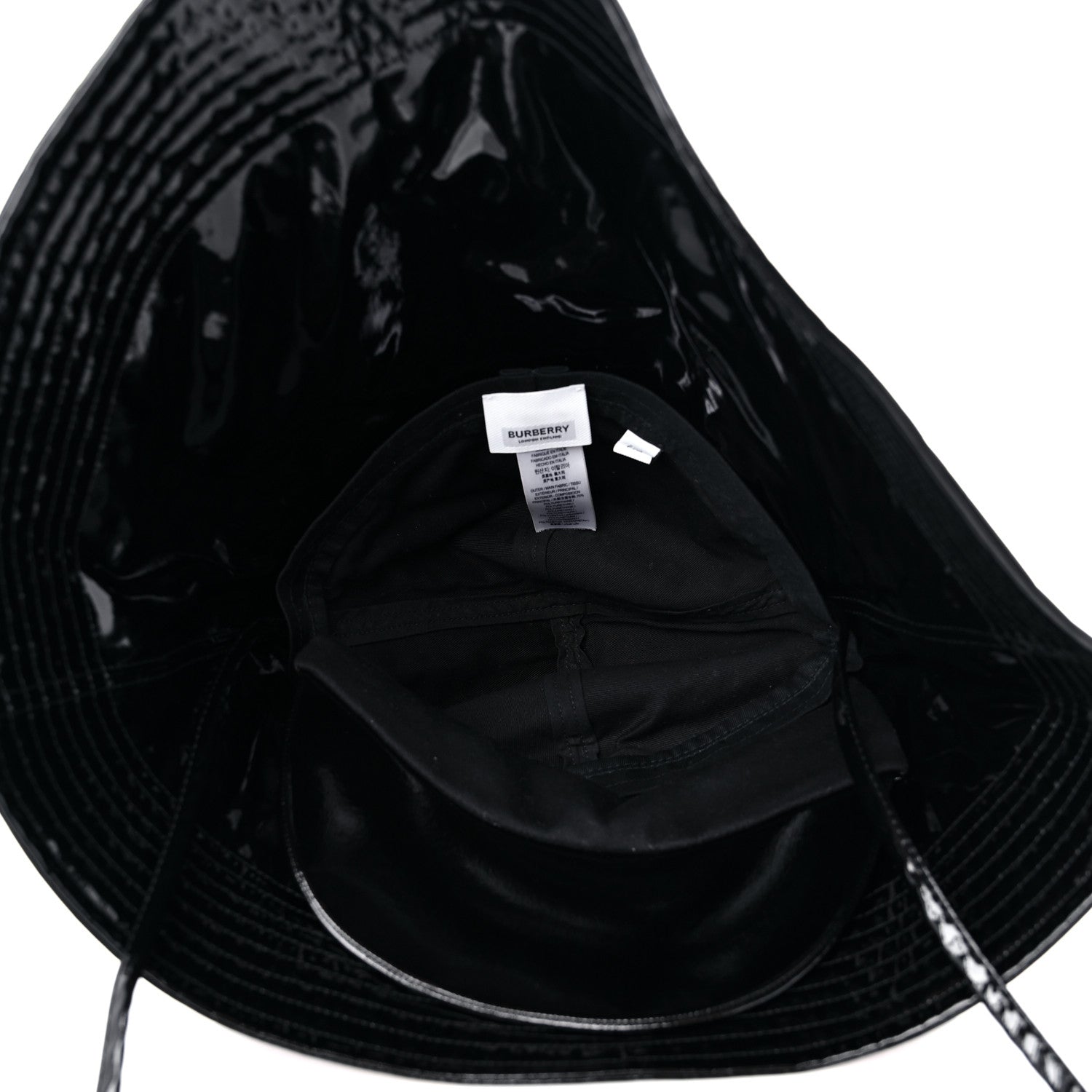 Burberry Vinyl Logo Rain Hat S Black 9 of 14