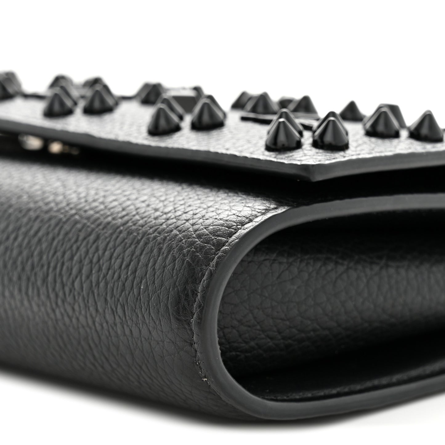 Calfskin Spikes Loubinthesky Paloma Wallet on Chain Rocket