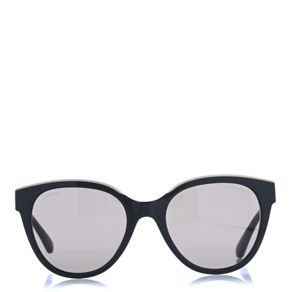 Chanel Acetate CC Butterfly Sunglasses 5414 Black Beige 2 of 8