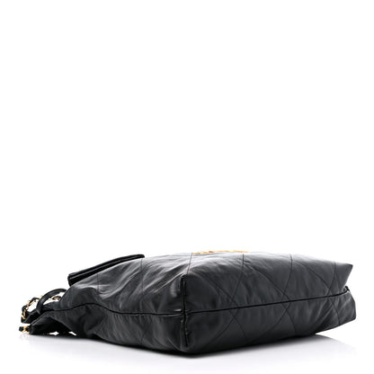 Chanel Shiny Calfskin Quilted Large Chanel 22 Black 5 of 12