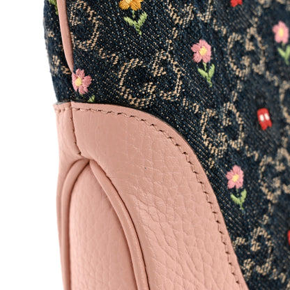 Gucci New Denim GG Monogram Calfskin Love Parade Small Jackie 1961 Hobo Light Pink 15 of 15