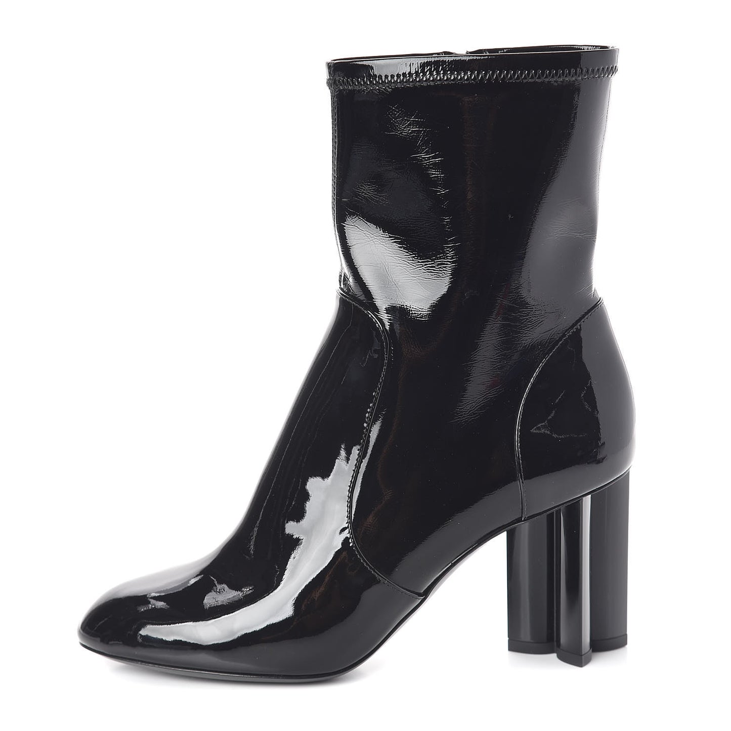 Patent Silhouette Ankle Boots 37.5 Black