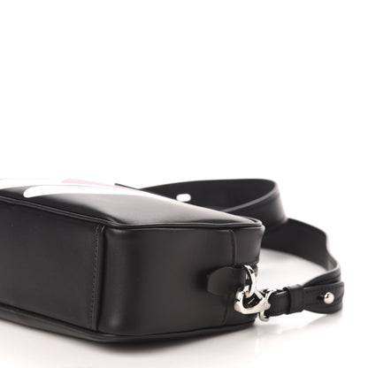 Prada City Calf Banana Print Camera Bag Black Fuchsia 9 of 10