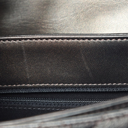 Chanel Metallic Goatskin Quilted Medium Rock In Rome Flap Charcoal 10 of 13