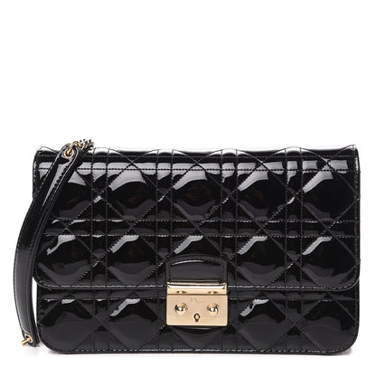 Christian Dior Patent Cannage Miss Dior Promenade Pouch Black 1 of 10
