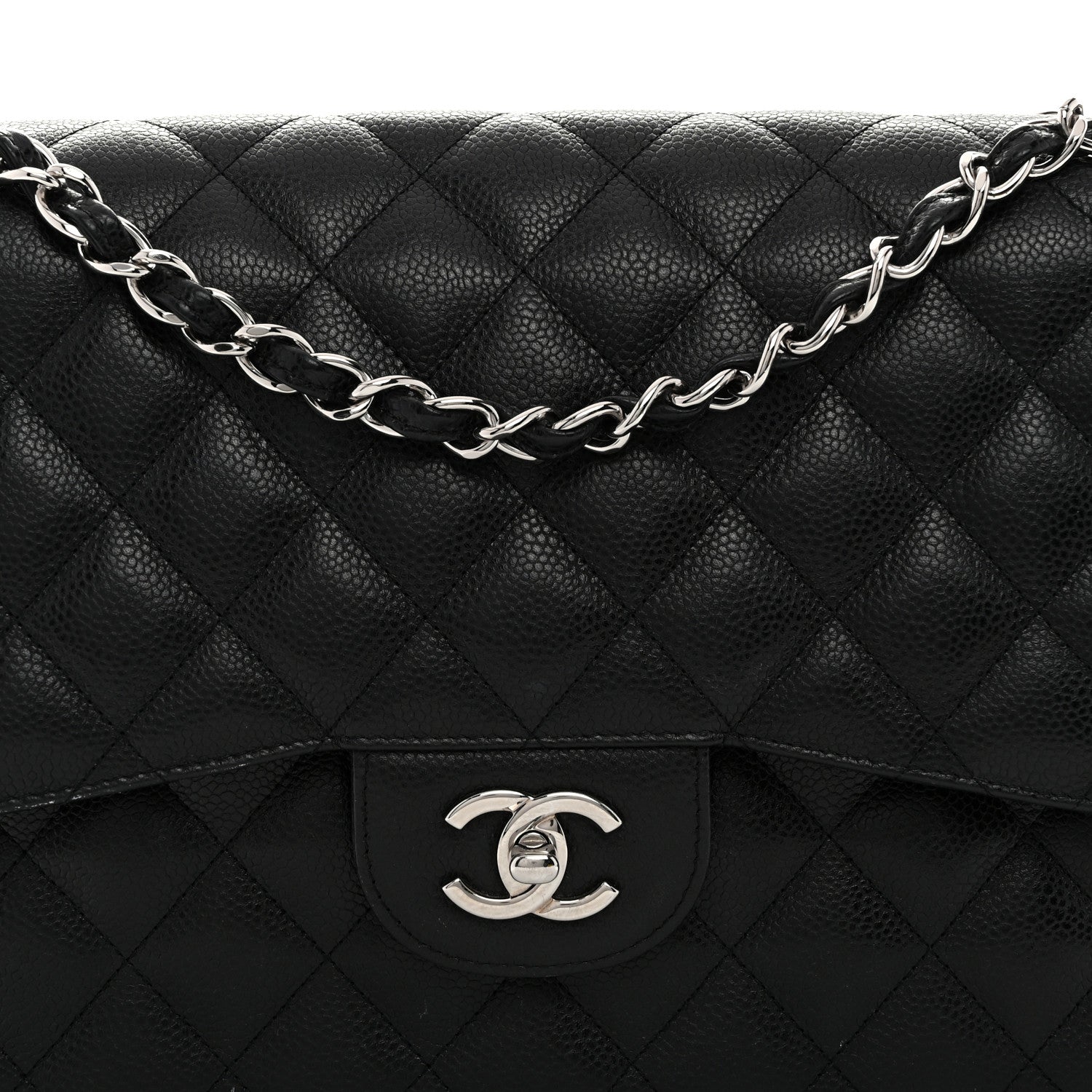 Chanel Caviar Quilted Jumbo Double Flap Black 8 of 10