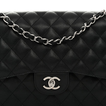 Chanel Caviar Quilted Jumbo Double Flap Black 8 of 10