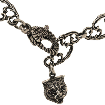 Gucci Crystal Marmont Necklace Aged Silver 4 of 5