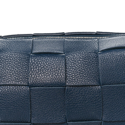 Bottega Veneta Grained Calfskin Maxi Intrecciato Brick Cassette Bag Deep Blue 7 of 9