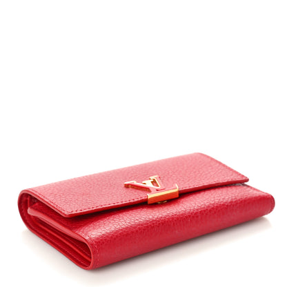 Louis Vuitton Taurillon Capucines Compact Wallet Scarlet 3 of 7