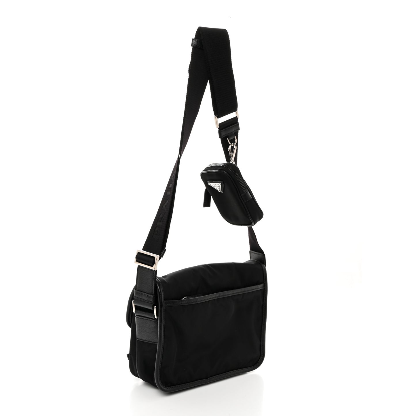 Re-Nylon Saffiano Shoulder Bag Black