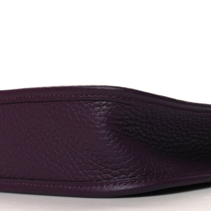 Hermes Taurillon Clemence Amazone Evelyne TPM Cassis Rouge Grenat 10 of 11