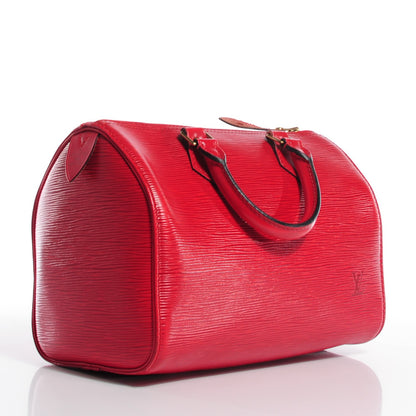 Louis Vuitton Epi Speedy 25 Castillan Red 3 of 7