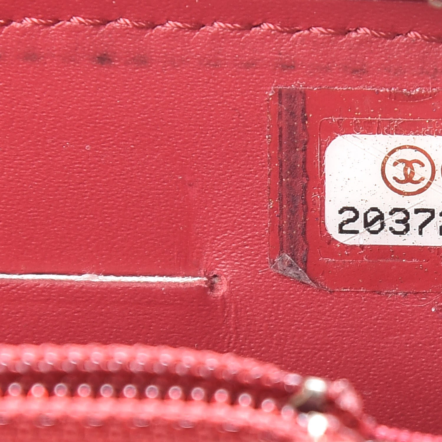 Chanel Caviar Quilted Large Gusset Double Zip Around Wallet Red 8 of 13
