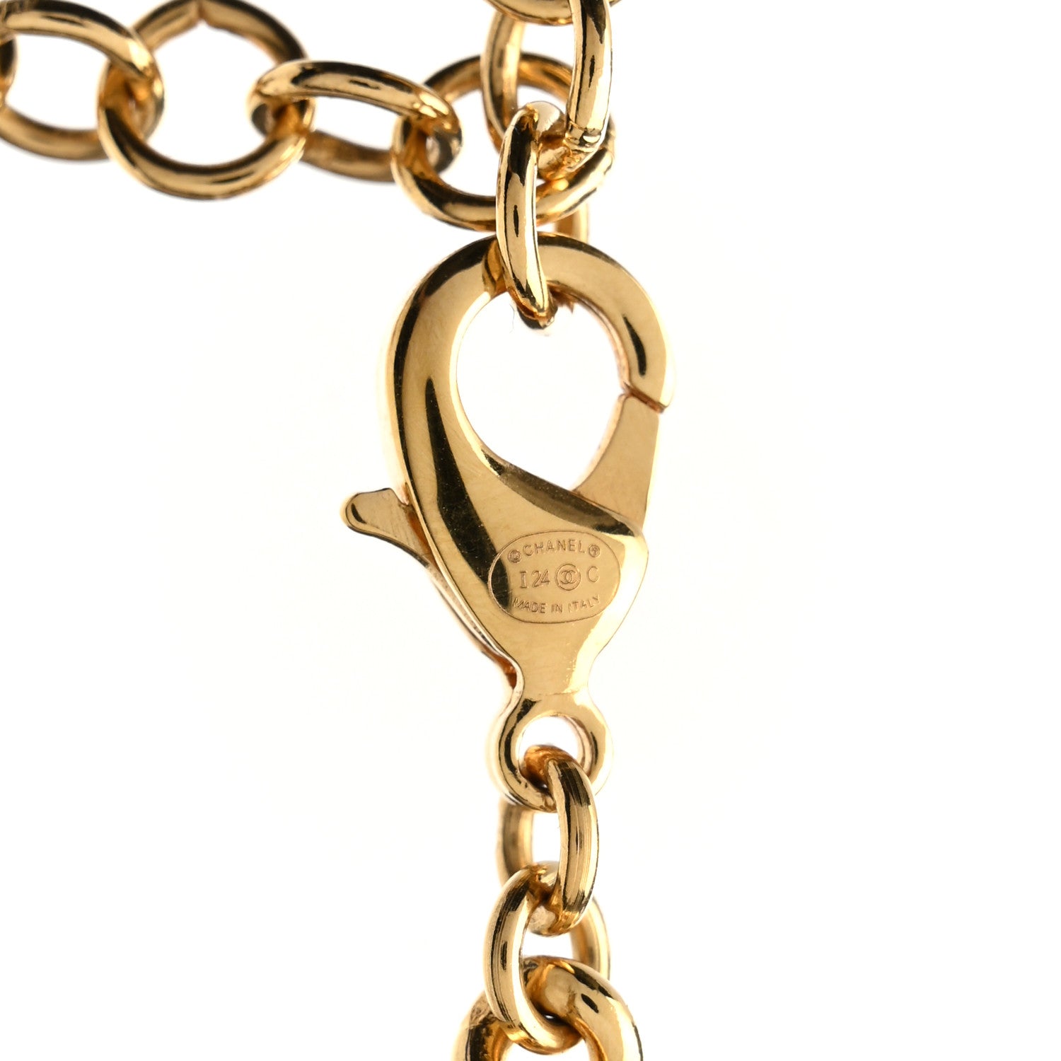 Chanel Metal CC Star Necklace Gold Pearly Black 5 of 6