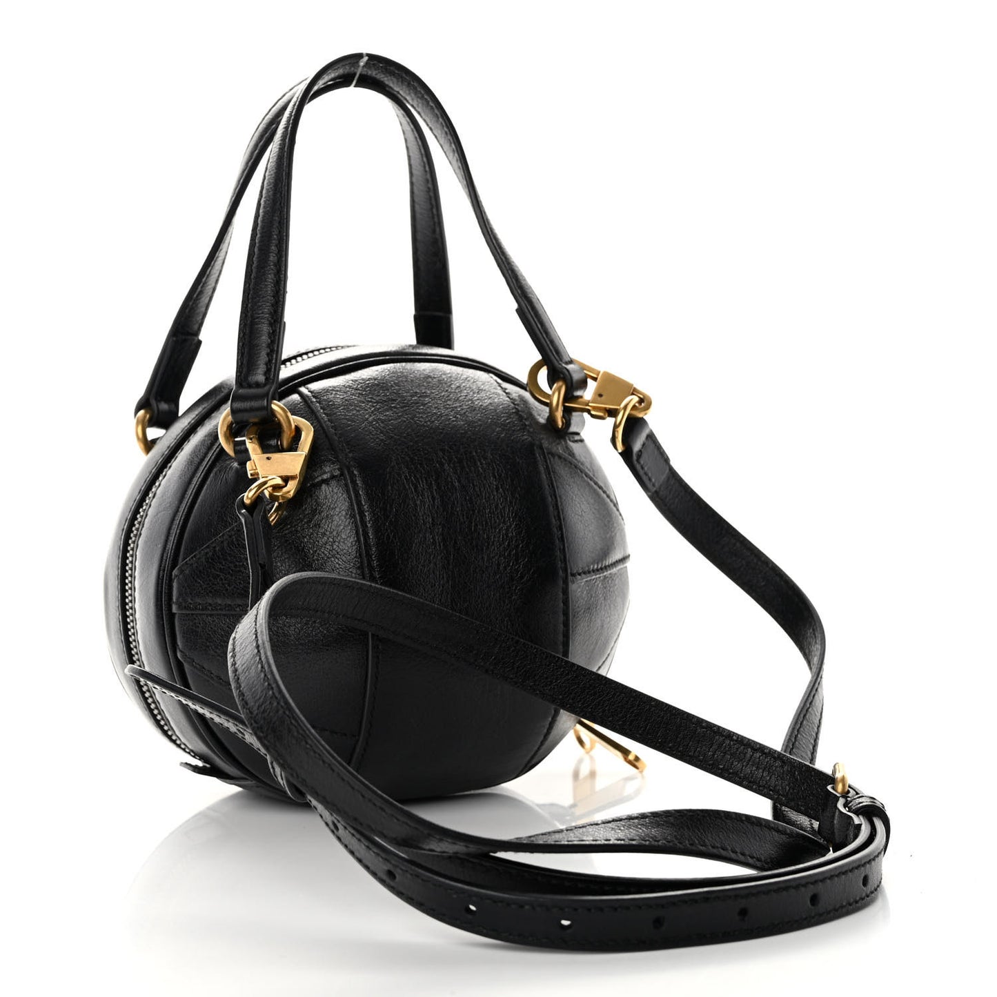 Piuma Lux Energy Mini Tifosa Basketball Shaped Shoulder Bag Black