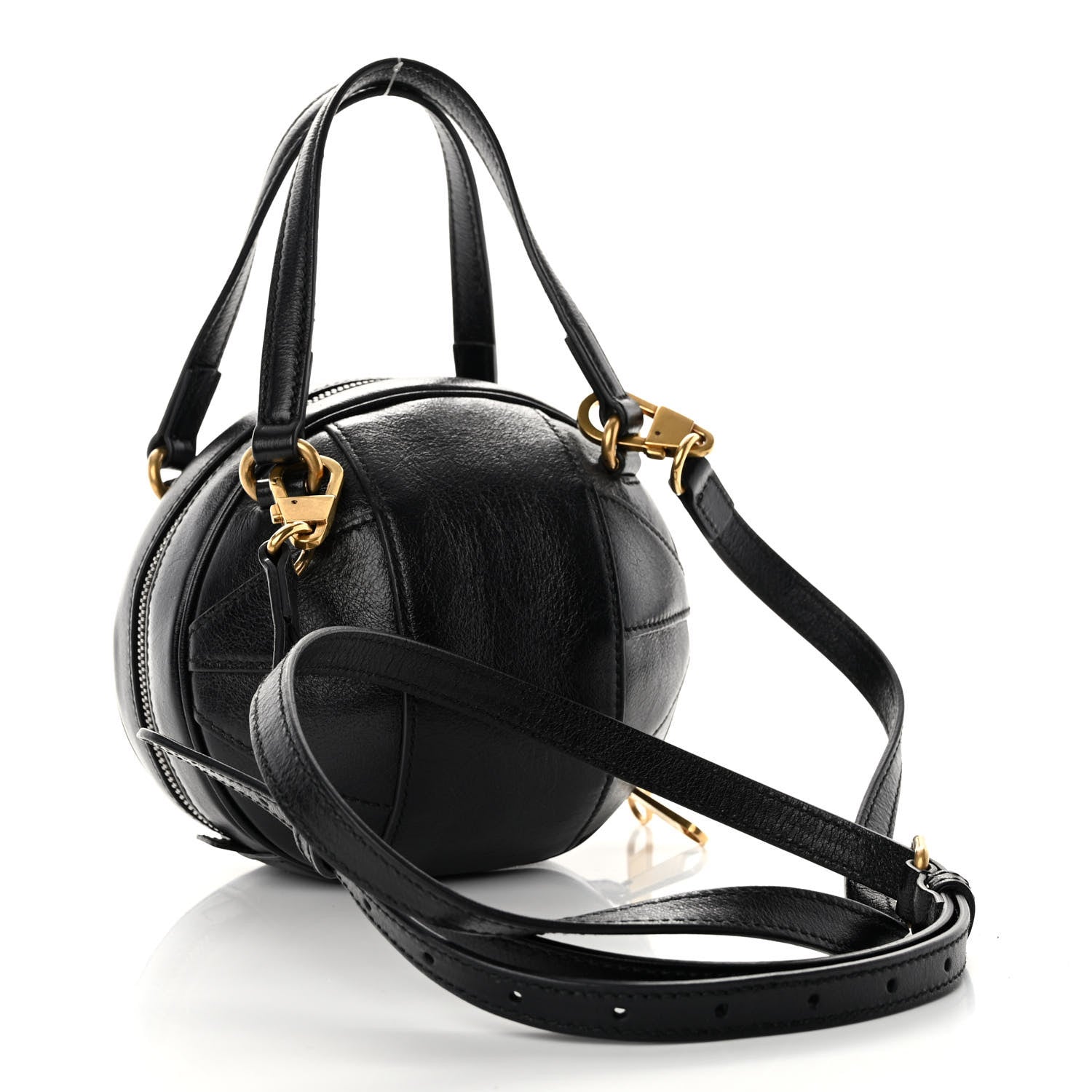 Gucci Piuma Lux Energy Mini Tifosa Basketball Shaped Shoulder Bag Black 3 of 12