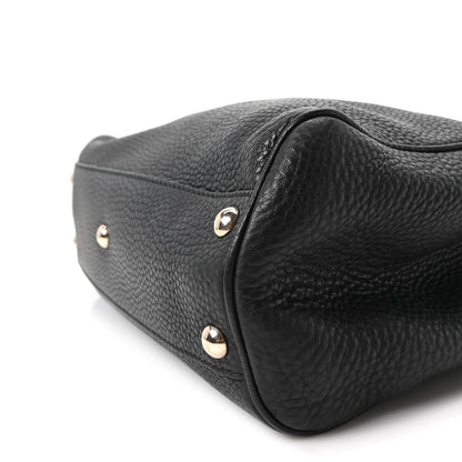 Gucci Calfskin Small Bamboo Shopper Tote Black 10 of 10