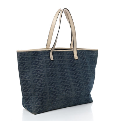 Gucci GG Monogram Denim Large Tote Blue 3 of 11