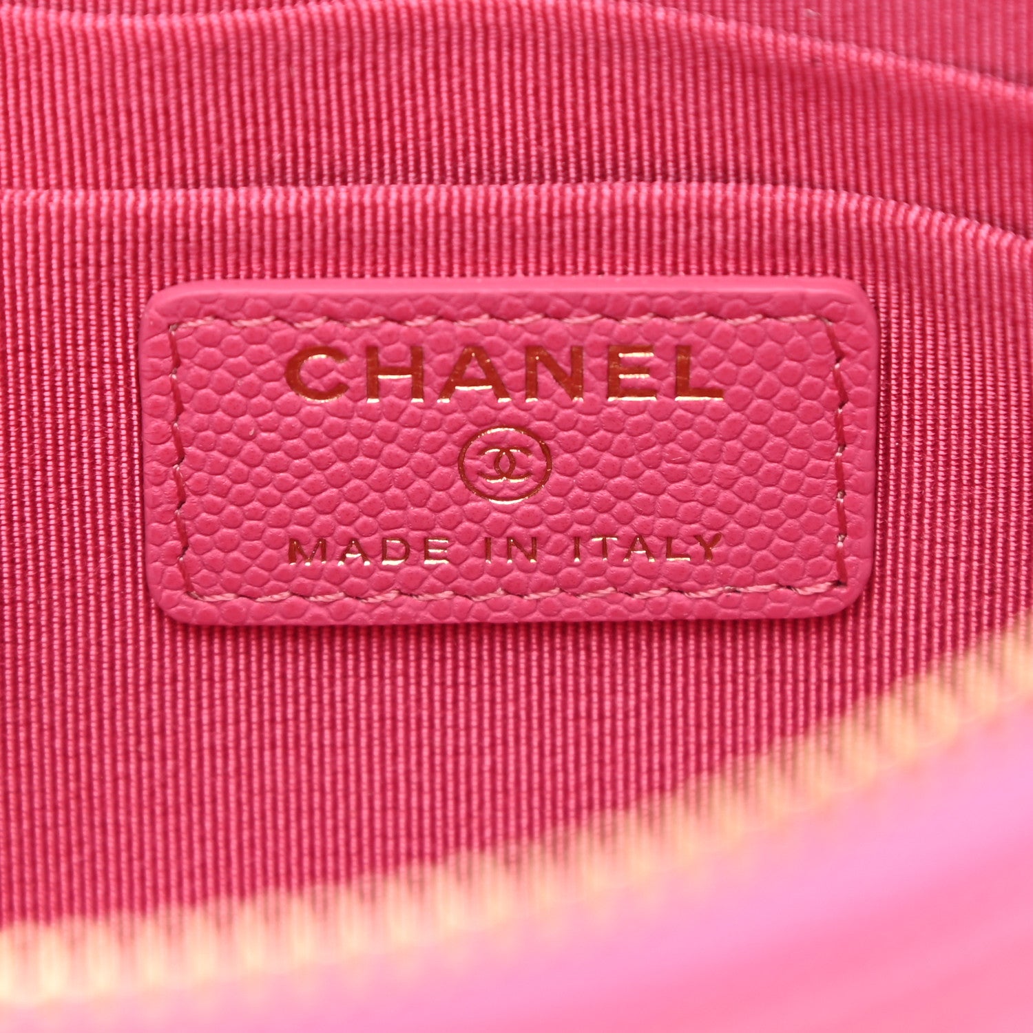 Chanel Caviar Quilted Cosmetic Case Pink 6 of 8