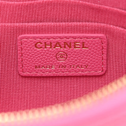 Chanel Caviar Quilted Cosmetic Case Pink 6 of 8