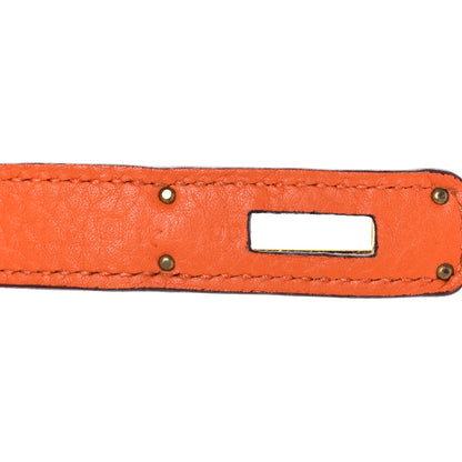 Hermes Taurillon Clemence Birkin 35 Orange 7 of 13