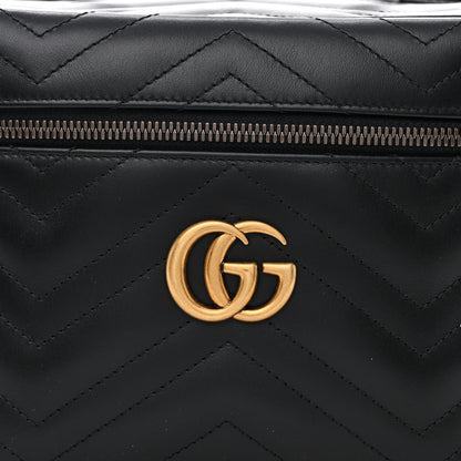 Gucci Calfskin Matelasse Large GG Marmont Vanity Cosmetic Case Black 8 of 10