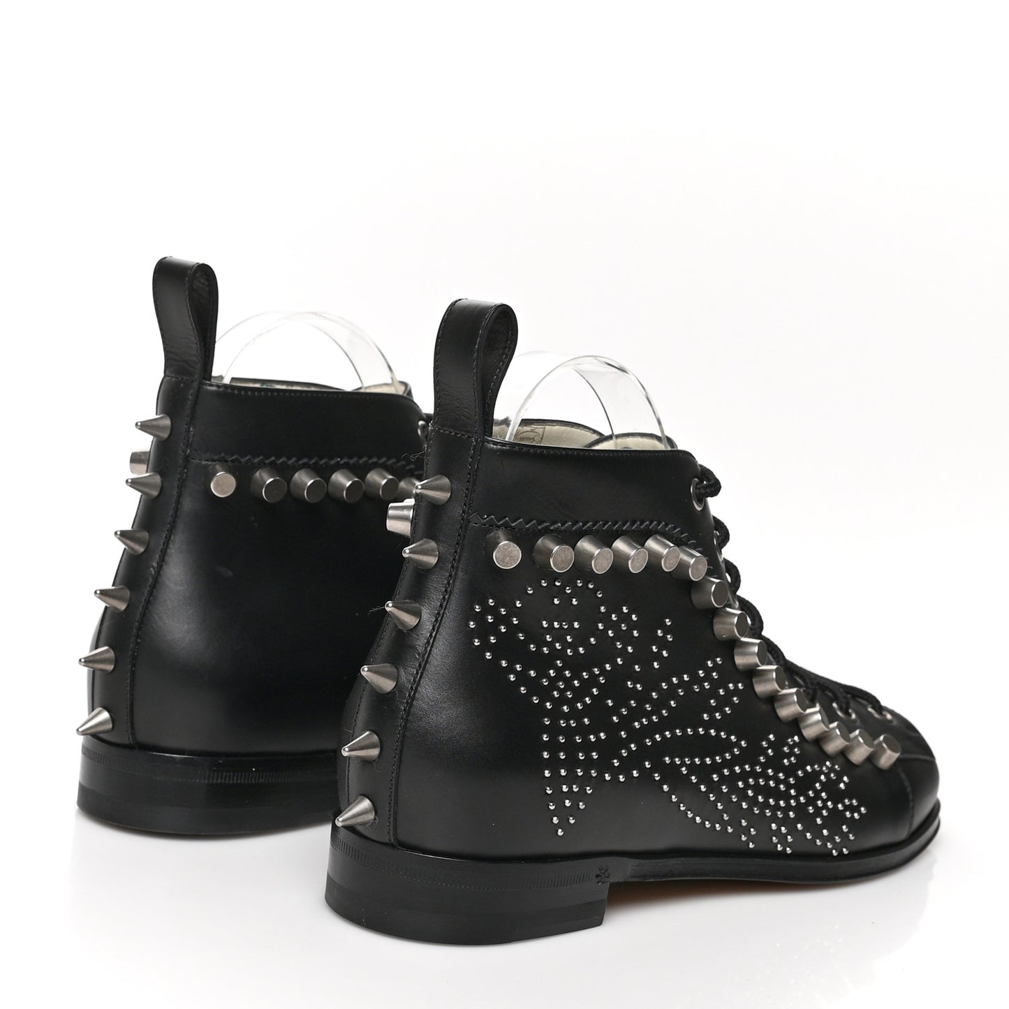 GG Calfskin Womens Brogue Jakarta Ankle Boots 38 Black