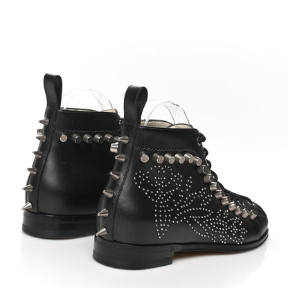 Gucci GG Calfskin Womens Brogue Jakarta Ankle Boots 38 Black 4 of 11