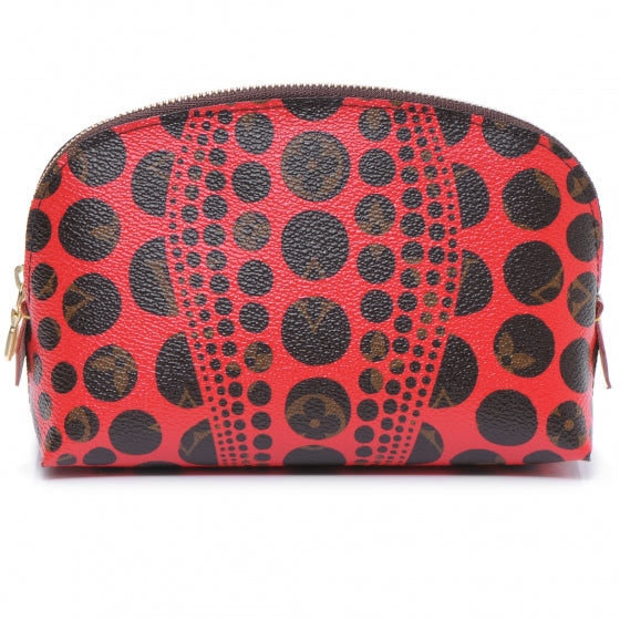 Louis Vuitton Monogram Kusama Pumpkin Dots Cosmetic Pouch Red 1 of 8